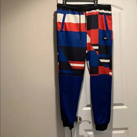 Reason Jogger Pant Men’s Size Large Red White Blue NWT - Picture 2 of 13